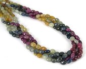 Sapphire Multi Colour Polished Mani beads per strand 48Beads-beads incl pearls-Beadthemup