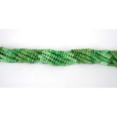 Chrysophase Faceted Rondel 6x4mm beads per strand 105Bead
