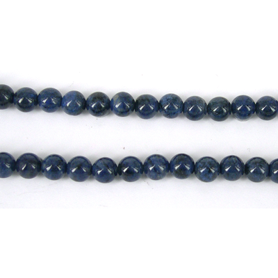 Dumortierite Polished Round 8mm beads per strand 50 Beads
