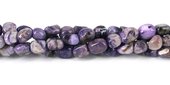 Jasper Ocn nug Polished 7x10mm Purplee Dark st/45-beads incl pearls-Beadthemup