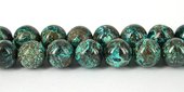 Chrysocolla 2A Polished Round 12mm beads per strand 33Beads-beads incl pearls-Beadthemup