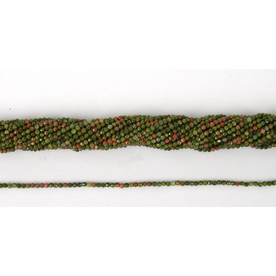 Unakite Faceted Round 2mm beads per strand 157Beads