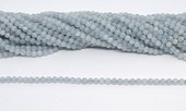 Aquamarine Polished Round 4mm beads per strand 95 Beads-beads incl pearls-Beadthemup