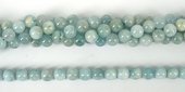 Aquamarine Polished Round 8mm beads per strand 47 beads-beads incl pearls-Beadthemup