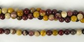 Mookaite Polished Round 8mm beads per strand 46 beads-beads incl pearls-Beadthemup