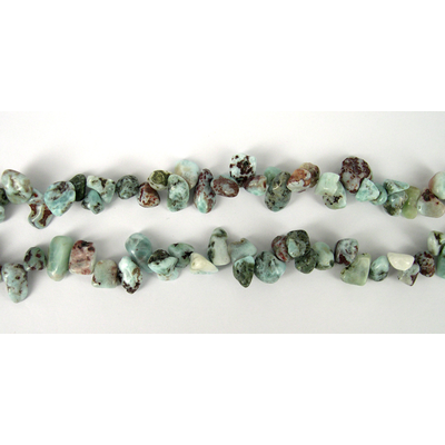 Larimar T/drill nugget  10mm  56Beads