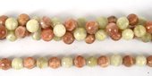 Moonstone+Sunstone Faceted Round 10mm/39Beads-beads incl pearls-Beadthemup