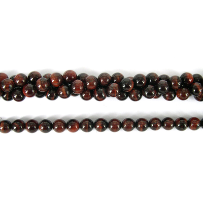 Tigereye Red Polished Round 8mm beads per strand 46Beads