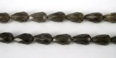 Smokey Quartz  Faceted T/ Drop 12x20mm/20 Bead-beads incl pearls-Beadthemup