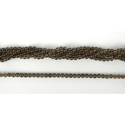 Smokey Quartz Polished Round 4mm beads per strand 100Beads