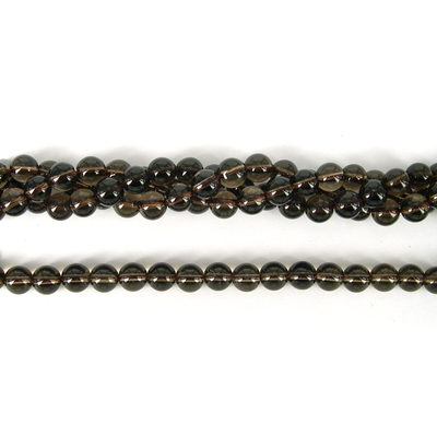 Smokey Quartz Polished Round 8mm beads per strand 52Beads