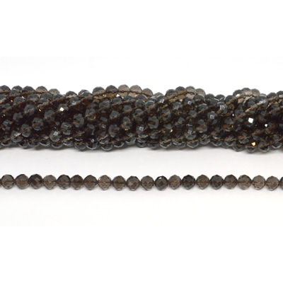 Smokey Quartz Faceted Round 6mm strand 68 Beads