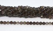 Smokey Quartz Faceted Round 8mm strand 50 Beads-beads incl pearls-Beadthemup