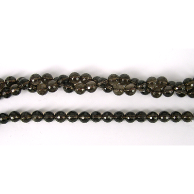 Smokey Quartz Faceted Round 10mm beads per strand 40Beads