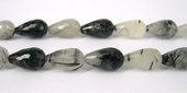 Rutile Quartz Faceted Teardrop 12x20mm/19Beads-beads incl pearls-Beadthemup