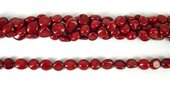 Coral Red flat coin Nugget 10mm/35Beads-beads incl pearls-Beadthemup
