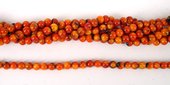 Coral AB Orange Round 6mm beads per strand 68Beads-beads incl pearls-Beadthemup