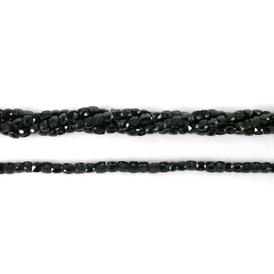 Black Spinel Faceted Cube 3.8mm beads per strand 98 Beads