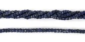 Sapphire Dyed Faceted Rondel 3x2mm beads per strand 122Bead-beads incl pearls-Beadthemup