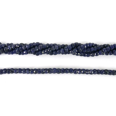 Sapphire Dyed Faceted Rondel 3x2mm beads per strand 122Bead