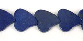 Lapis Flat Heart 32mm EACH-beads incl pearls-Beadthemup