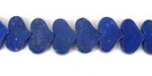 Lapis Flat Heart 20x30mm EACH-beads incl pearls-Beadthemup
