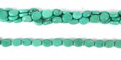 Howlite Dyed Flat Oval 7x9mm Turq/43Beads-beads incl pearls-Beadthemup