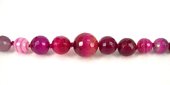 Agate w/vein Dyed Round Faceted Grad 8-18mm/-beads incl pearls-Beadthemup