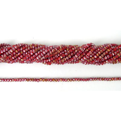 Chinese Crystal 4x3mm 140 beads Red Coral