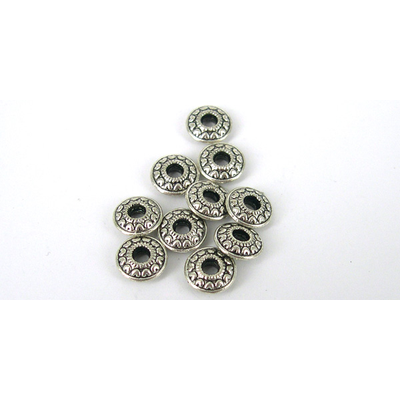 Base Metal Bead Roundel 8x3mm 20 pack