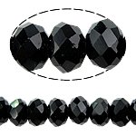 Chinese Crystal 6x8mm Black beads per strand 72 Beads-beads incl pearls-Beadthemup
