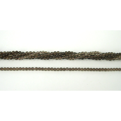 Smokey Quartz 3.8mm Pol Round beads per strand 115