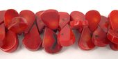 Red Coral Teardrop T/Drill approx. 13-16mm-beads incl pearls-Beadthemup