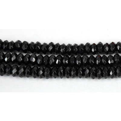 Onyx 3x6mm Faceted Rondel beads per strand 130 Beads