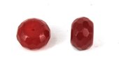 Dyed Jade 10x14mm Fac Rondel bead Red-beads incl pearls-Beadthemup