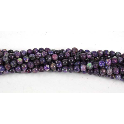 Imperial Jasper Purple Dyed 6mm round strand