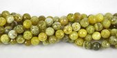 Agate Dyed Green 14mm Faceted Round beads per strand 28-beads incl pearls-Beadthemup