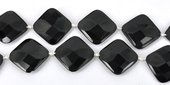 Agate Black Faceted /rough flat Diamond 35mm EACH Bead-beads incl pearls-Beadthemup