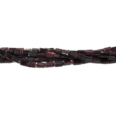 Garnet Faceted Tile 4x6mm strand 52 beads