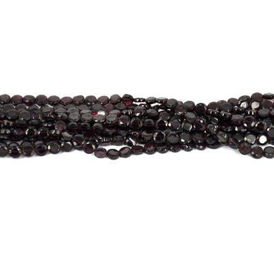 Garnet Faceted Flat Round 5mm beads per strand 65 beads