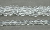 Clear Quartz 12mm Fac/Frsted round beads per strand  33-beads incl pearls-Beadthemup