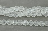 Clear Quartz 14mm Fac/Frsted round beads per strand  28-beads incl pearls-Beadthemup