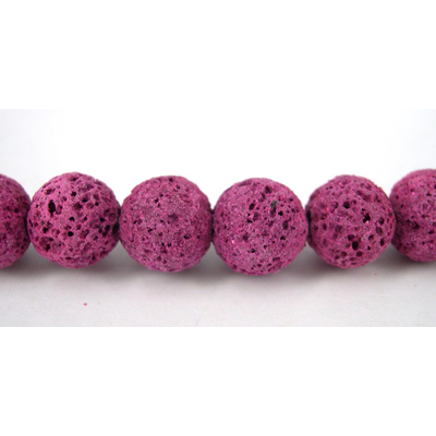 Lava Dyed Round 12mm Pink Dark/33Beads