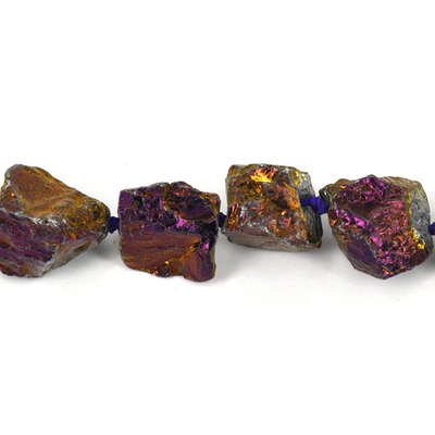 Titanium plated quartz purple nuggets