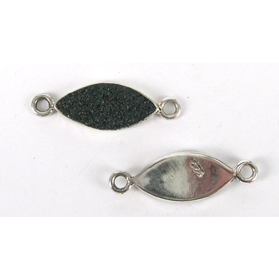 Sterling Silver Link 11x20mm Onyx Mix Elipse