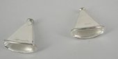Sterling Silver 16x15mm flattened cone 2 pack-findings-Beadthemup