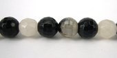 Agate Dyed Round 10mm Mix Blk/White/37Bead-beads incl pearls-Beadthemup