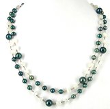 Sterling Silver Moonstone & Pearl Necklace-jewellery-Beadthemup