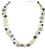 Sterling Silver Pearl, Spinel & Citrine Ncklace-jewellery-Beadthemup