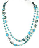 Vermeil Turquoise & Pearl Necklace-findings-Beadthemup
